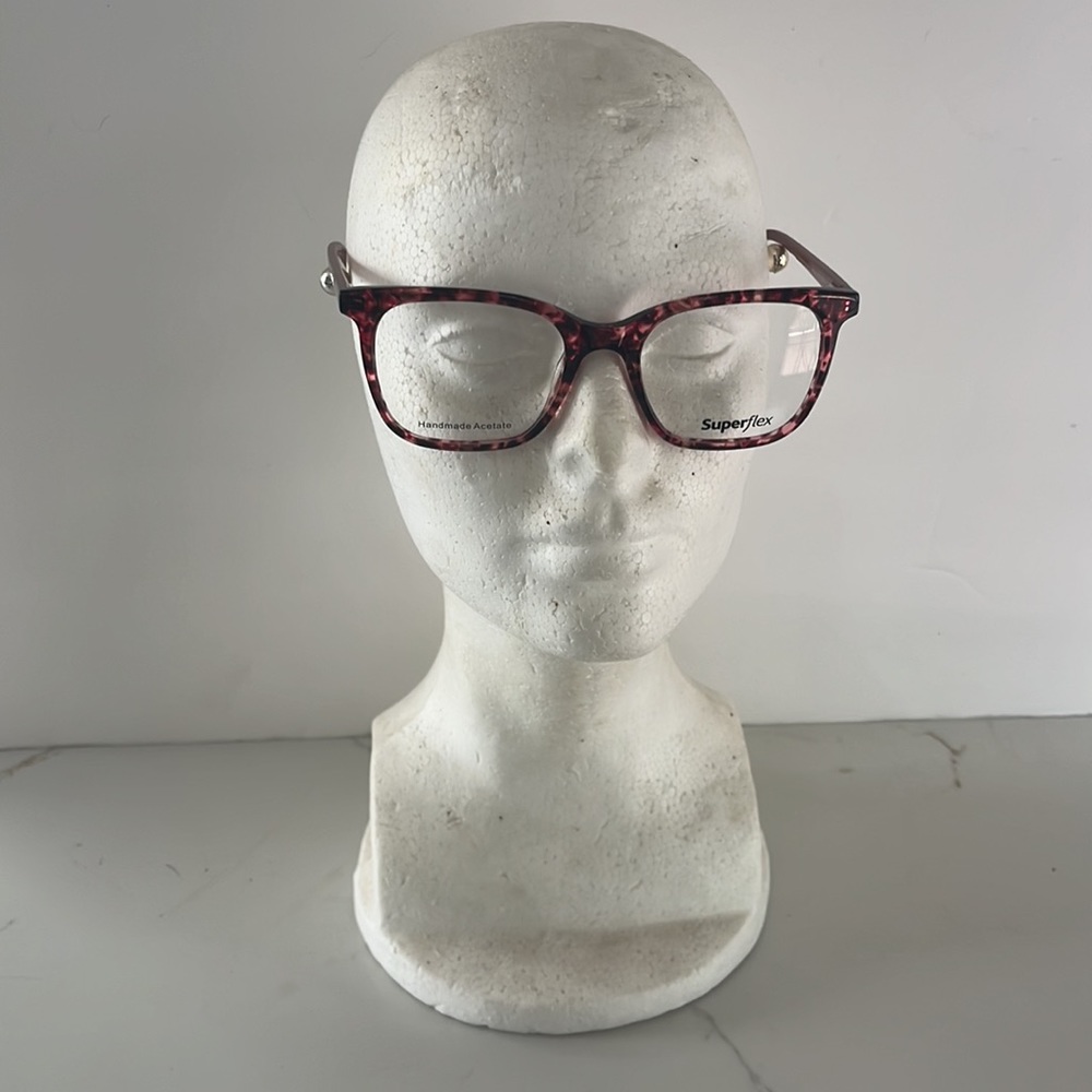 FYSH Eyeglasses burgundy tortoise new with case